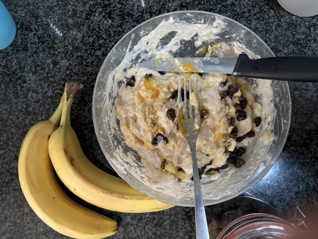 Bananenbrood zuurdesem ingrediënten / deeg